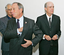 Joe Sohm and Mayor Bloomberg